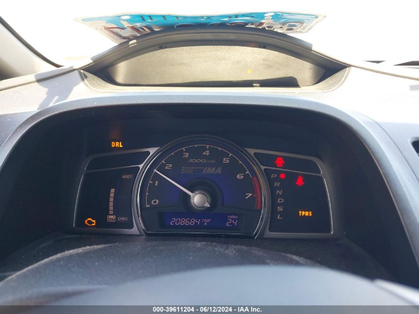 2009 Honda Civic Hybrid VIN: JHMFA36229S012605 Lot: 39611204