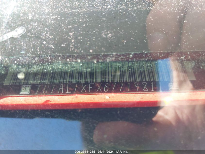 2006 Chevrolet Cobalt Lt VIN: 1G1AL18FX67719811 Lot: 39611235