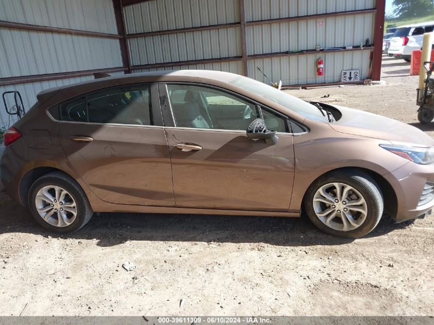 2019 Chevrolet Cruze Lt VIN: 3G1BE6SM2KS607180 Lot: 39611309