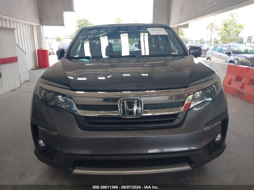 2020 Honda Pilot 2Wd Ex-L VIN: 5FNYF5H59LB010370 Lot: 39611369