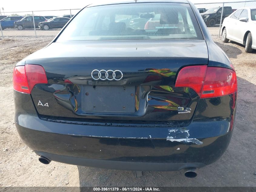 2005 Audi A4 3.2 VIN: WAUDG68E15A457771 Lot: 39611379