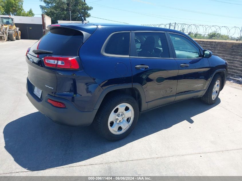 2016 Jeep Cherokee Sport VIN: 1C4PJMAB1GW337383 Lot: 39611404