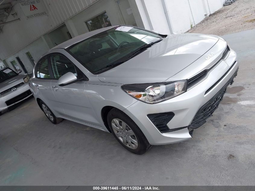 2022 Kia Rio Lx VIN: 3KPA24ADXNE508174 Lot: 39611445