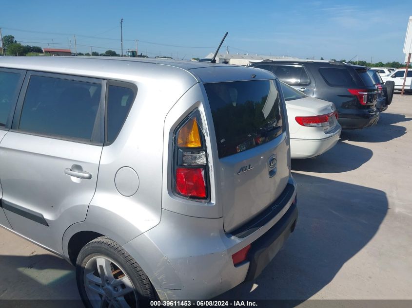 2011 Kia Soul + VIN: KNDJT2A26B7302524 Lot: 39611453