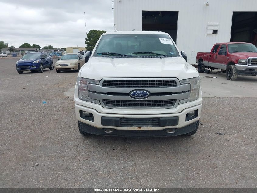 2018 Ford F-150 Platinum VIN: 1FTEW1E58JFA20347 Lot: 39611461