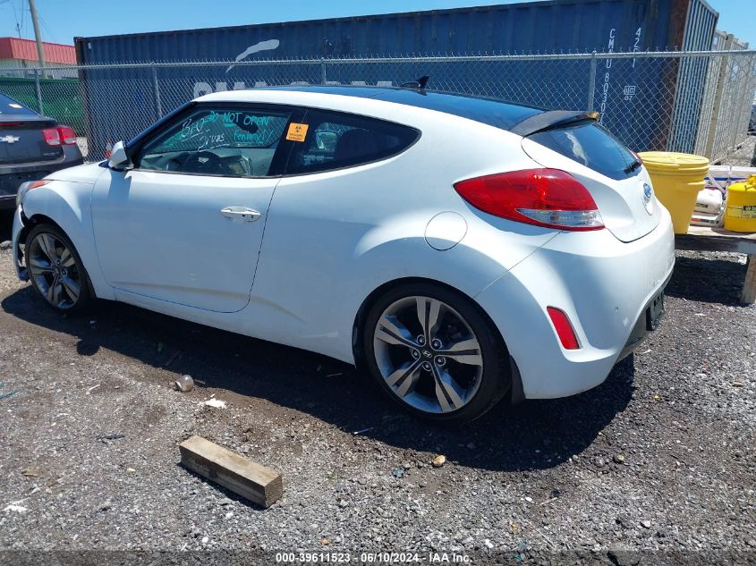 2012 Hyundai Veloster Base W/Red/Black VIN: KMHTC6AD1CU054392 Lot: 39611523