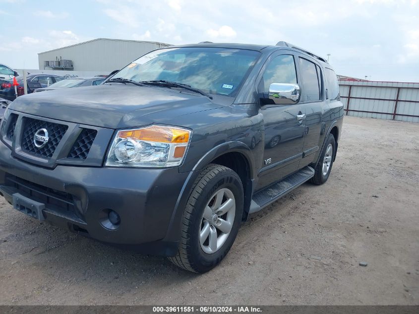 2008 Nissan Armada Se VIN: 5N1AA08D98N632806 Lot: 39611551