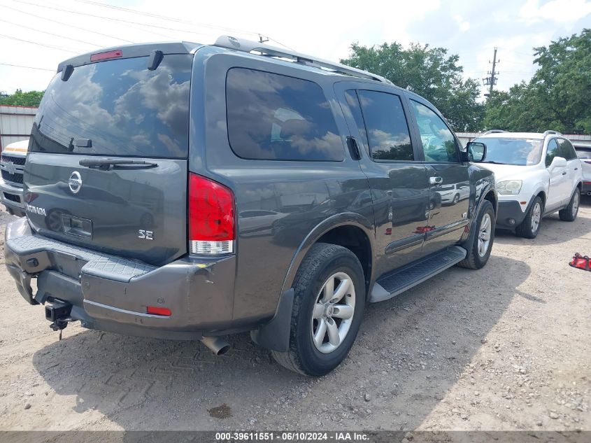 2008 Nissan Armada Se VIN: 5N1AA08D98N632806 Lot: 39611551