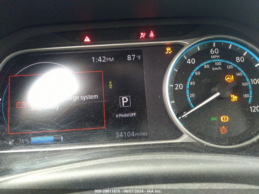 2019 Nissan Leaf Sv Plus VIN: 1N4BZ1CP9KC319031 Lot: 39611615