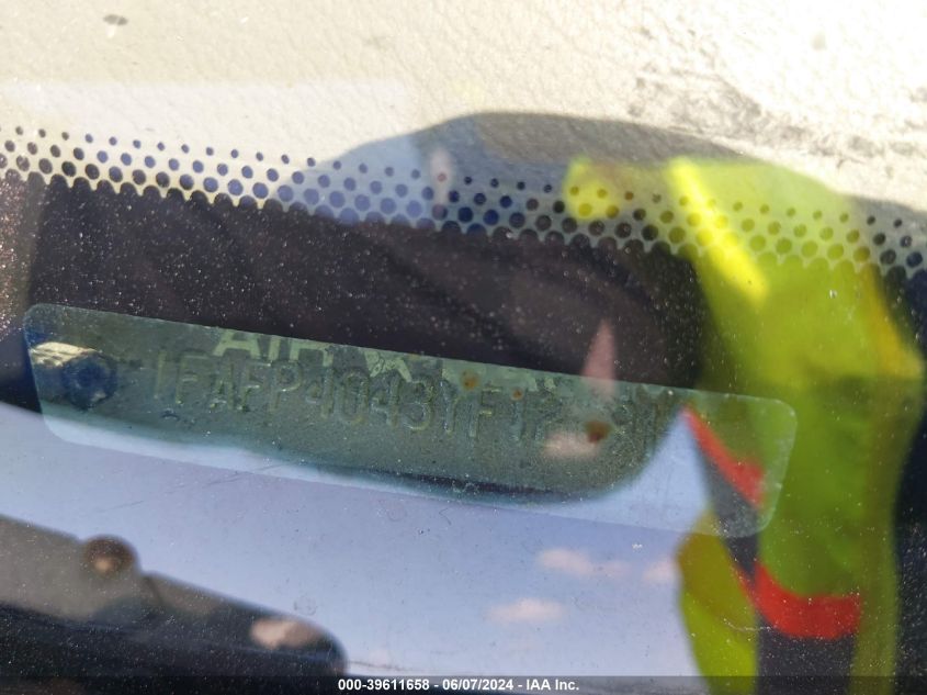 2000 Ford Mustang VIN: 1FAFP4043YF120910 Lot: 39611658