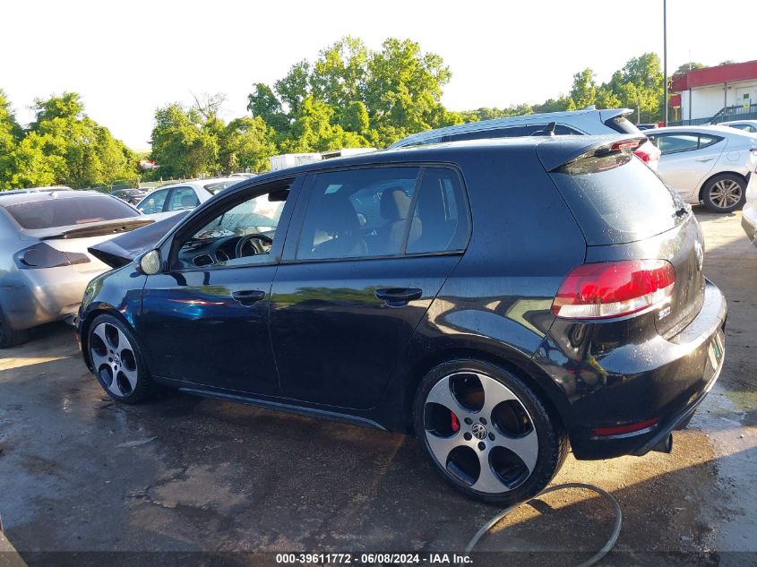 2012 Volkswagen Gti 4-Door VIN: WVWHD7AJ7CW278810 Lot: 39611772