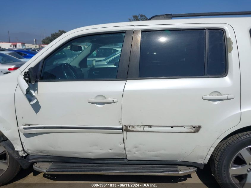 2013 Honda Pilot Touring VIN: 5FNYF3H94DB007160 Lot: 39611833