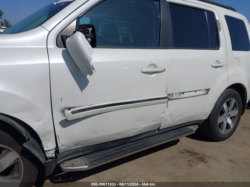 2013 Honda Pilot Touring VIN: 5FNYF3H94DB007160 Lot: 39611833