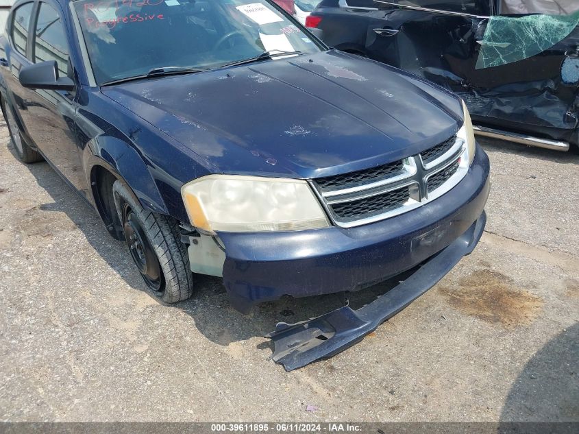 2013 Dodge Avenger Se VIN: 1C3CDZAB8DN630383 Lot: 39611895