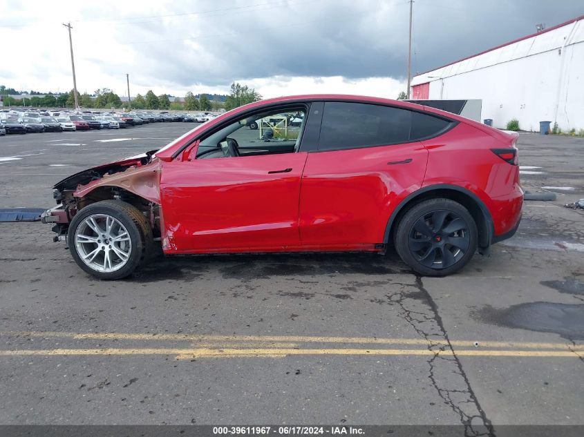 2023 Tesla Model Y Awd/Long Range Dual Motor All-Wheel Drive VIN: 7SAYGDEE4PF584279 Lot: 39611967