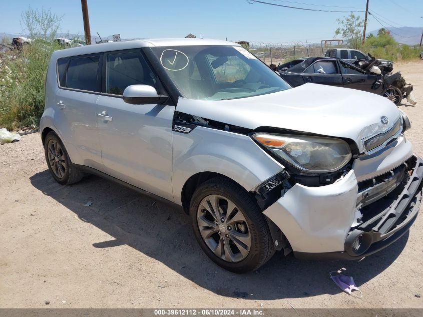 2015 Kia Soul + VIN: KNDJP3A54F7768317 Lot: 39612112