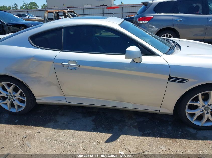 2007 Hyundai Tiburon Gt/Gt Limited/Se VIN: KMHHN66F77U262521 Lot: 39612115