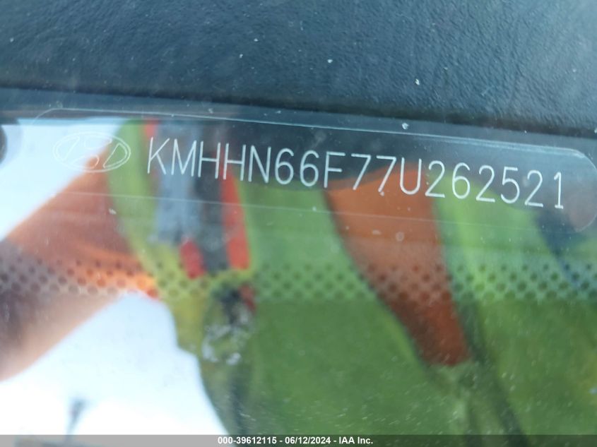 2007 Hyundai Tiburon Gt/Gt Limited/Se VIN: KMHHN66F77U262521 Lot: 39612115