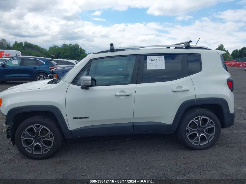 2016 Jeep Renegade Limited VIN: ZACCJBDT3GPD28673 Lot: 39612116