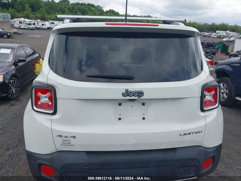 2016 Jeep Renegade Limited VIN: ZACCJBDT3GPD28673 Lot: 39612116