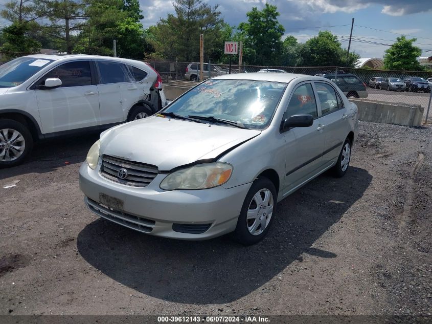 2003 Toyota Corolla Ce VIN: 2T1BR32E53C101943 Lot: 39612143