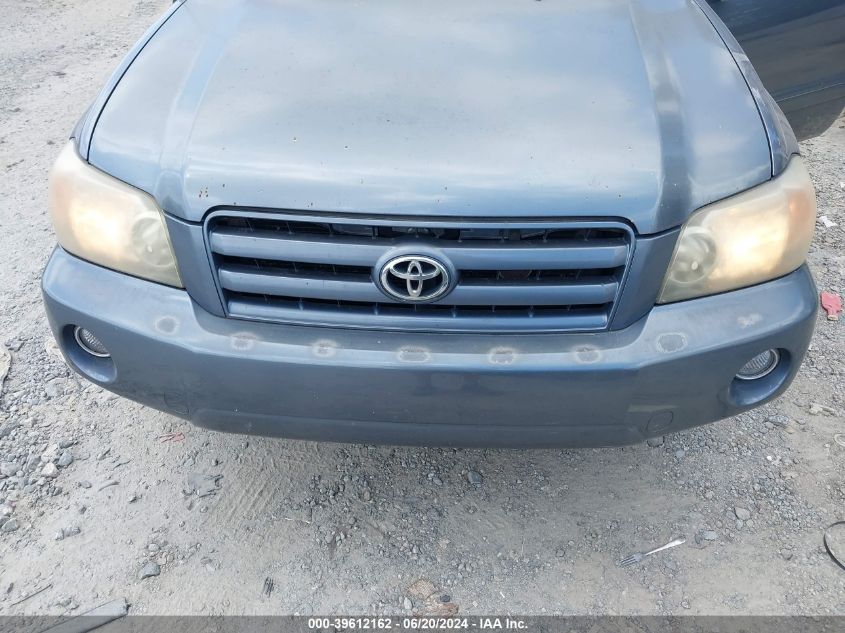 2005 Toyota Highlander V6 VIN: JTEGP21A850046871 Lot: 39612162