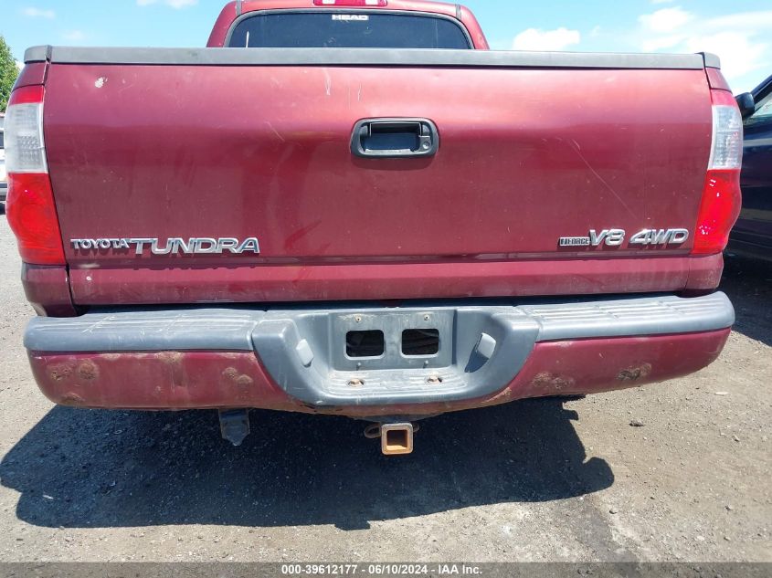 2006 Toyota Tundra Limited V8 VIN: 5TBDT48186S520555 Lot: 39612177
