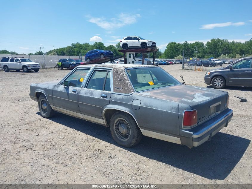 1989 Ford Crown Victoria Lx VIN: 2FABP74F4KX196885 Lot: 39612249