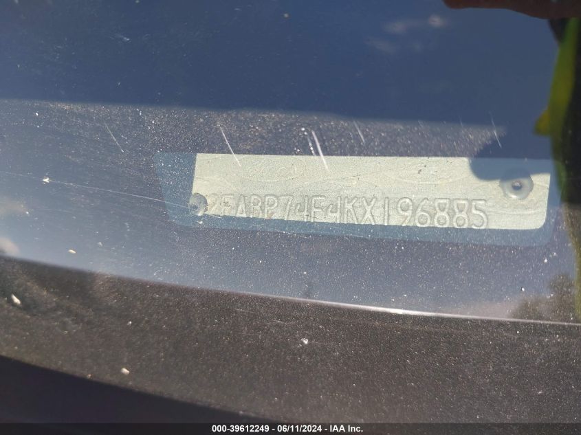 1989 Ford Crown Victoria Lx VIN: 2FABP74F4KX196885 Lot: 39612249