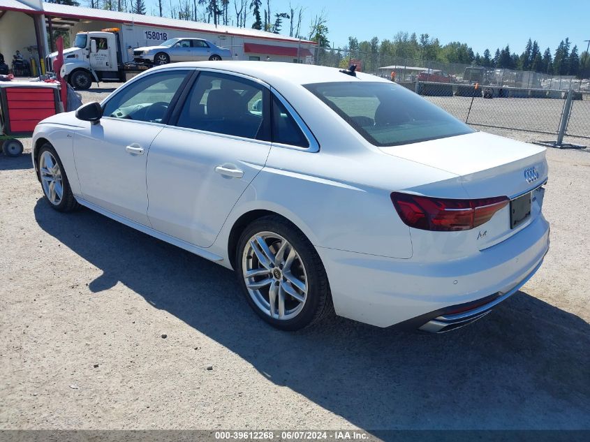 2023 Audi A4 Premium Plus 45 VIN: WAUEAAF40PA031771 Lot: 39612268