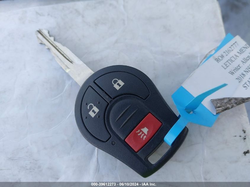 2018 Nissan Versa 1.6 Sv VIN: 3N1CN7AP2JL874036 Lot: 39612273