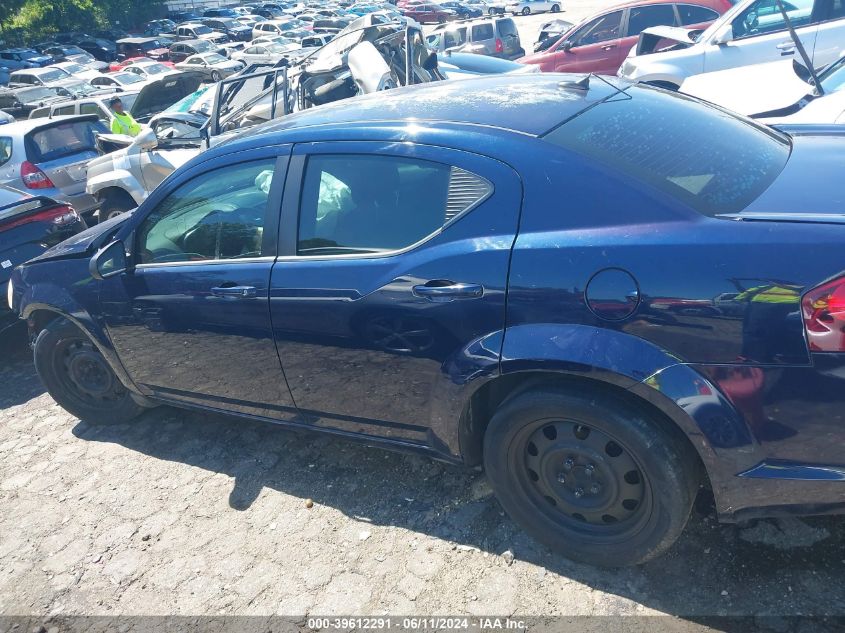 2013 Dodge Avenger Se V6 VIN: 1C3CDZAG8DN756738 Lot: 39612291