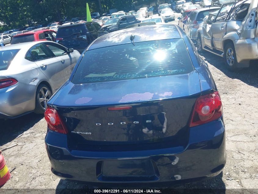 2013 Dodge Avenger Se V6 VIN: 1C3CDZAG8DN756738 Lot: 39612291