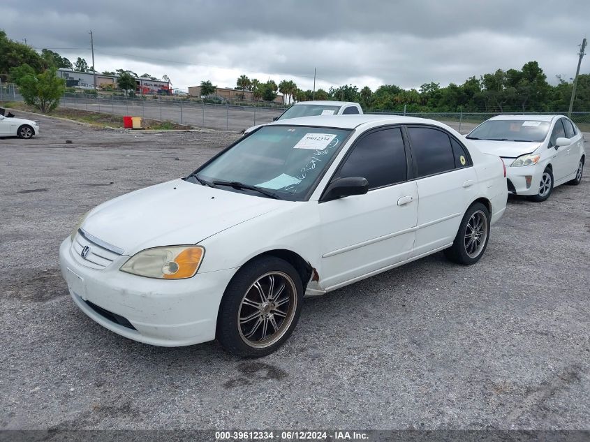 2003 Honda Civic Lx VIN: 2HGES15503H586324 Lot: 39612334