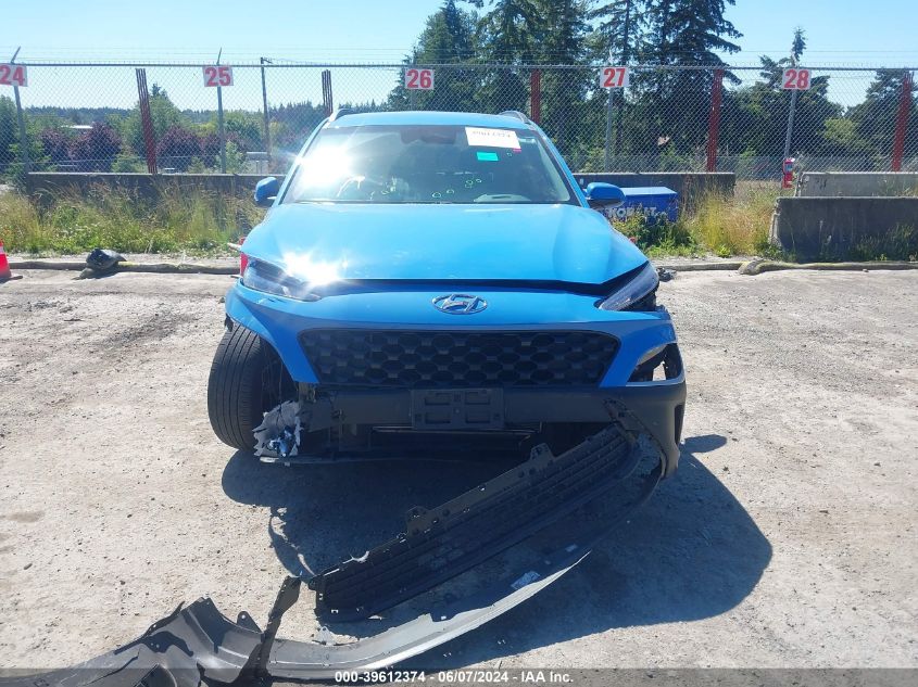 2022 Hyundai Kona Sel VIN: KM8K6CABXNU912235 Lot: 39612374