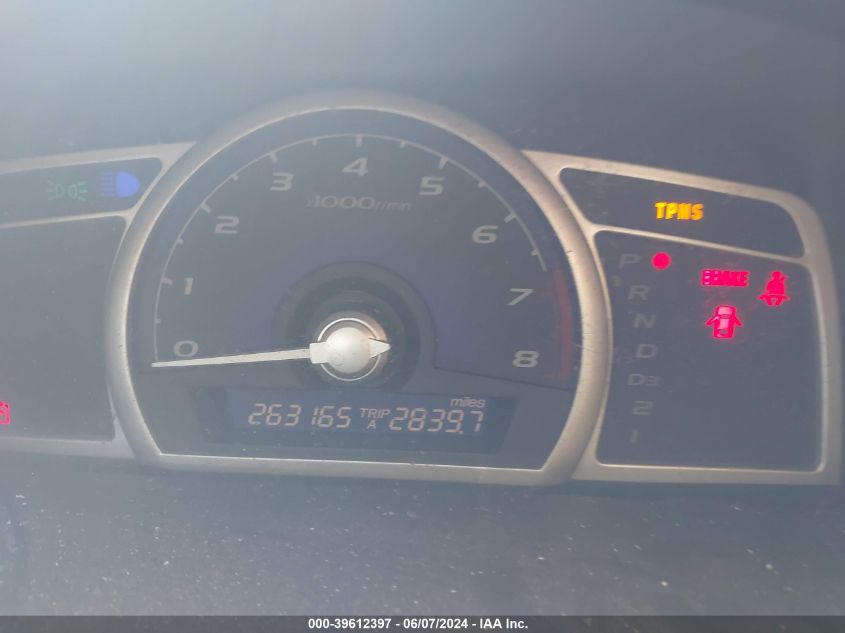 2008 Honda Civic Lx VIN: 2HGFA16528H521617 Lot: 39612397