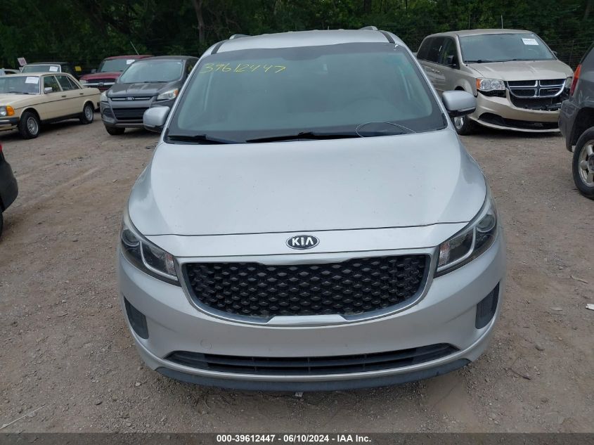 2016 Kia Sedona Lx VIN: KNDMB5C16G6081932 Lot: 39612447