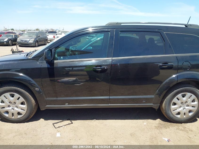 2019 Dodge Journey Se VIN: 3C4PDCBG8KT870308 Lot: 39612543