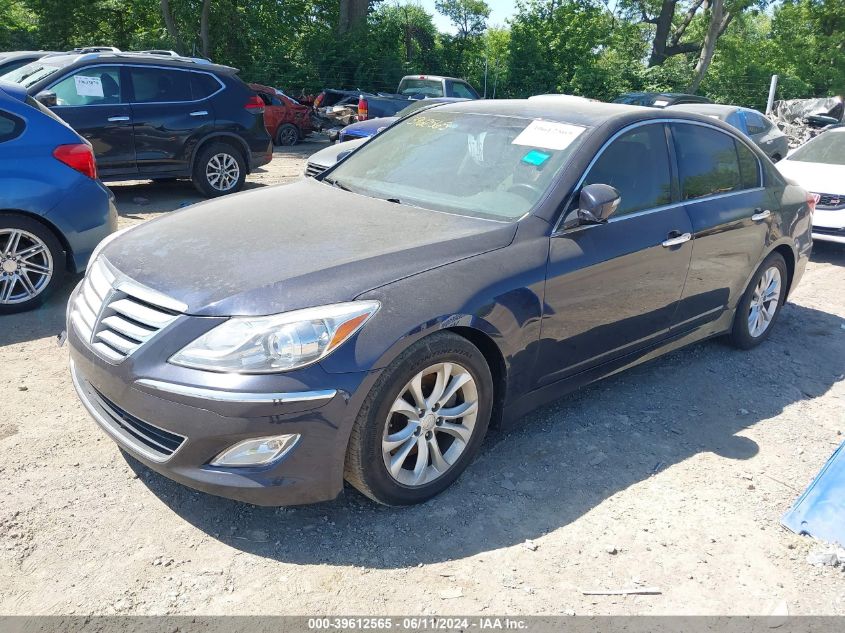 2012 Hyundai Genesis 3.8 VIN: KMHGC4DD5CU161575 Lot: 39612565