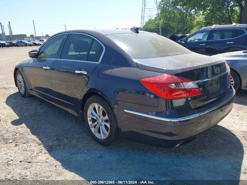 2012 Hyundai Genesis 3.8 VIN: KMHGC4DD5CU161575 Lot: 39612565