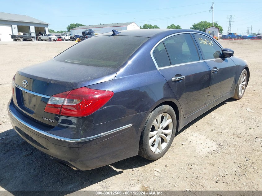 2012 Hyundai Genesis 3.8 VIN: KMHGC4DD5CU161575 Lot: 39612565