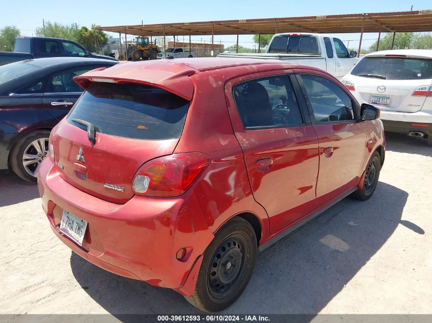 2015 Mitsubishi Mirage De VIN: ML32A3HJXFH012710 Lot: 39612593