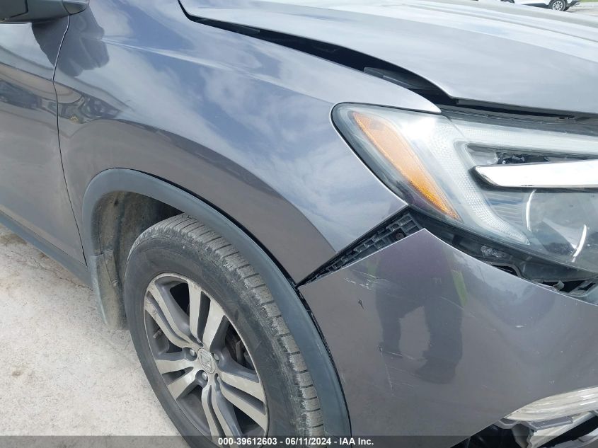 2016 Honda Pilot Ex-L VIN: 5FNYF6H52GB112881 Lot: 39612603