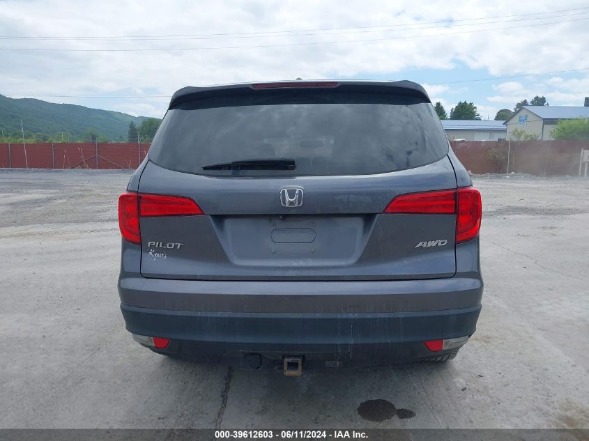 2016 Honda Pilot Ex-L VIN: 5FNYF6H52GB112881 Lot: 39612603