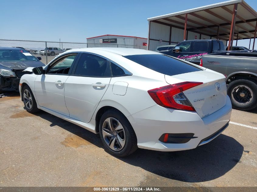 2020 Honda Civic Lx VIN: 19XFC2F66LE006700 Lot: 39612629