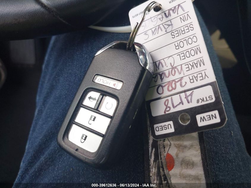 2020 Honda Civic Sport VIN: 2HGFC2F81LH587806 Lot: 39612636