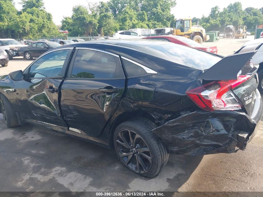 2020 Honda Civic Sport VIN: 2HGFC2F81LH587806 Lot: 39612636