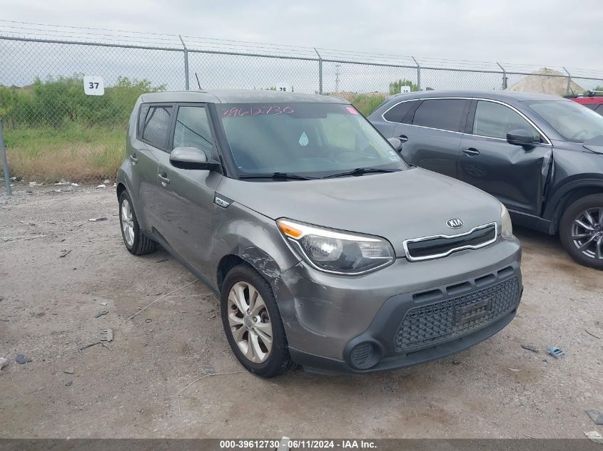 2015 Kia Soul + VIN: KNDJP3A5XF7194998 Lot: 39612730