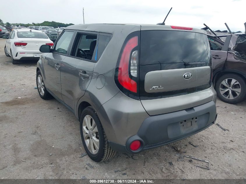 2015 Kia Soul + VIN: KNDJP3A5XF7194998 Lot: 39612730