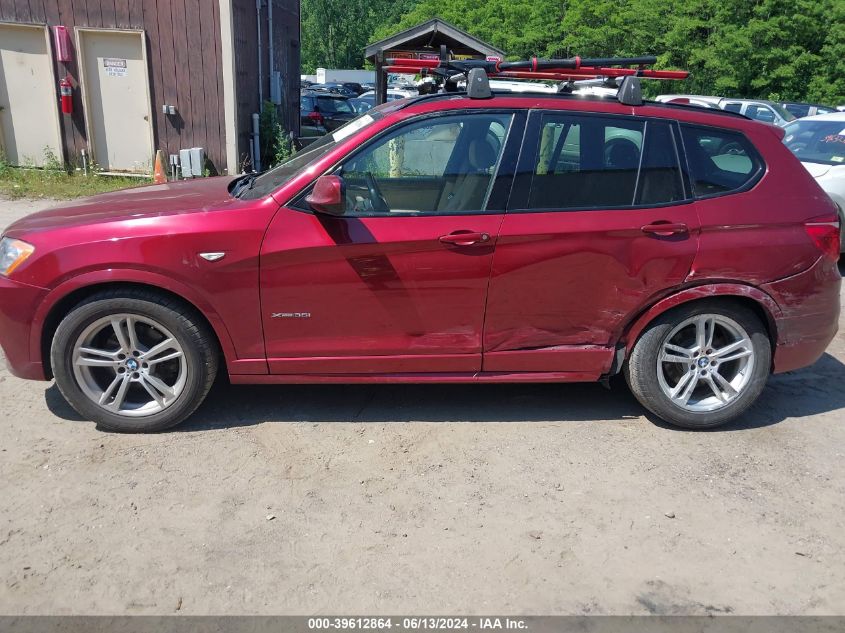 2013 BMW X3 xDrive35I VIN: 5UXWX7C53DL977609 Lot: 39612864